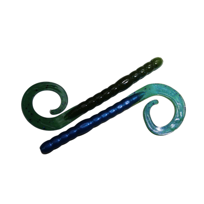 7" Curly Tail Worm - 10/Pack