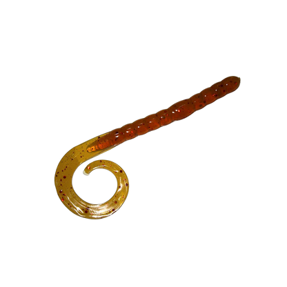 7" Curly Tail Worm - Apple Cider