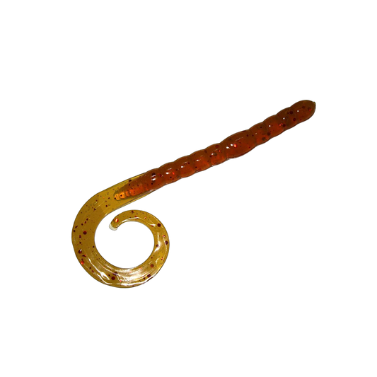 7" Curly Tail Worm - Apple Cider