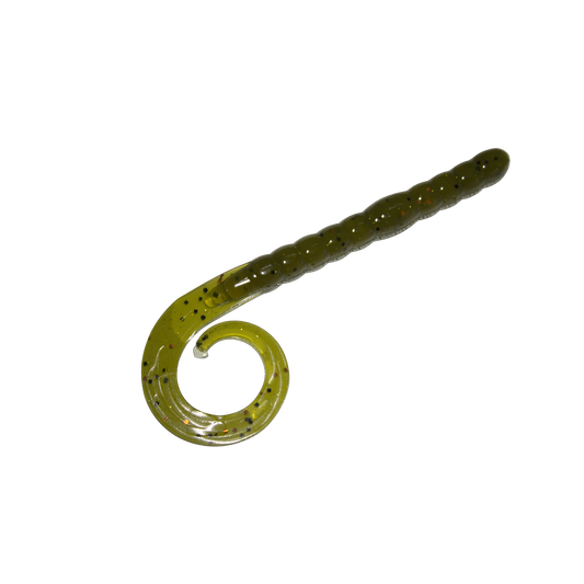 7" Curly Tail Worm - Pumpkin Craw